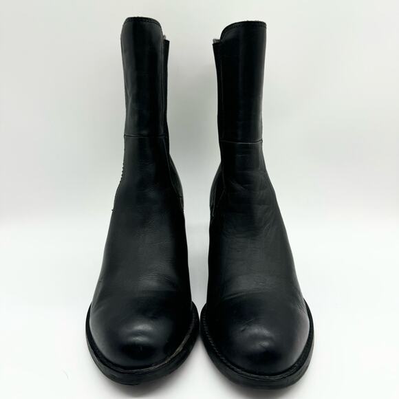 Matisse Ashbury Chelsea Boot Heeled Ankle Booties Black Leather Size 7 Moto Boho - Picture 5 of 15